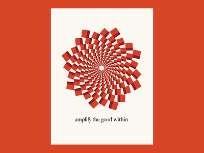 Uplifting Spiral Design Poster abstract design artistic perspective balanced design bold bold red pattern design dynamic symmetry geometric graphic depth inspiring creativity meditative visuals minimalist composition modern motivational motivational message optical illusion positive reinforcement red statement decor visual movement