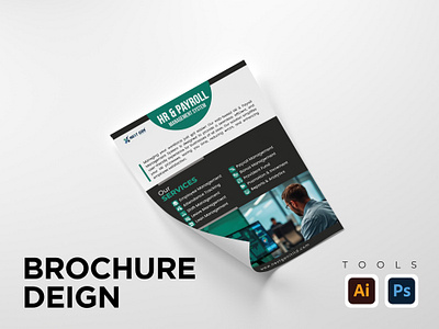 HR Management Brochure Design adobe illustrator branding brochure brochure design corporate brochure design design figma graphic design hr payroll management brochure hr management brochure illustration photoshop ui ui ux design vector