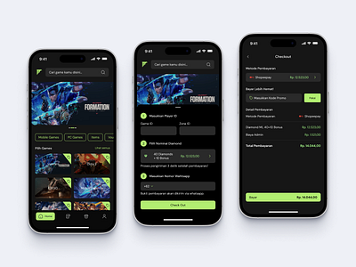 Gamepay - All-in-One Gaming Payment App buy voucher checkout game gaming mobile app mobile design ui ux voucher web app web design