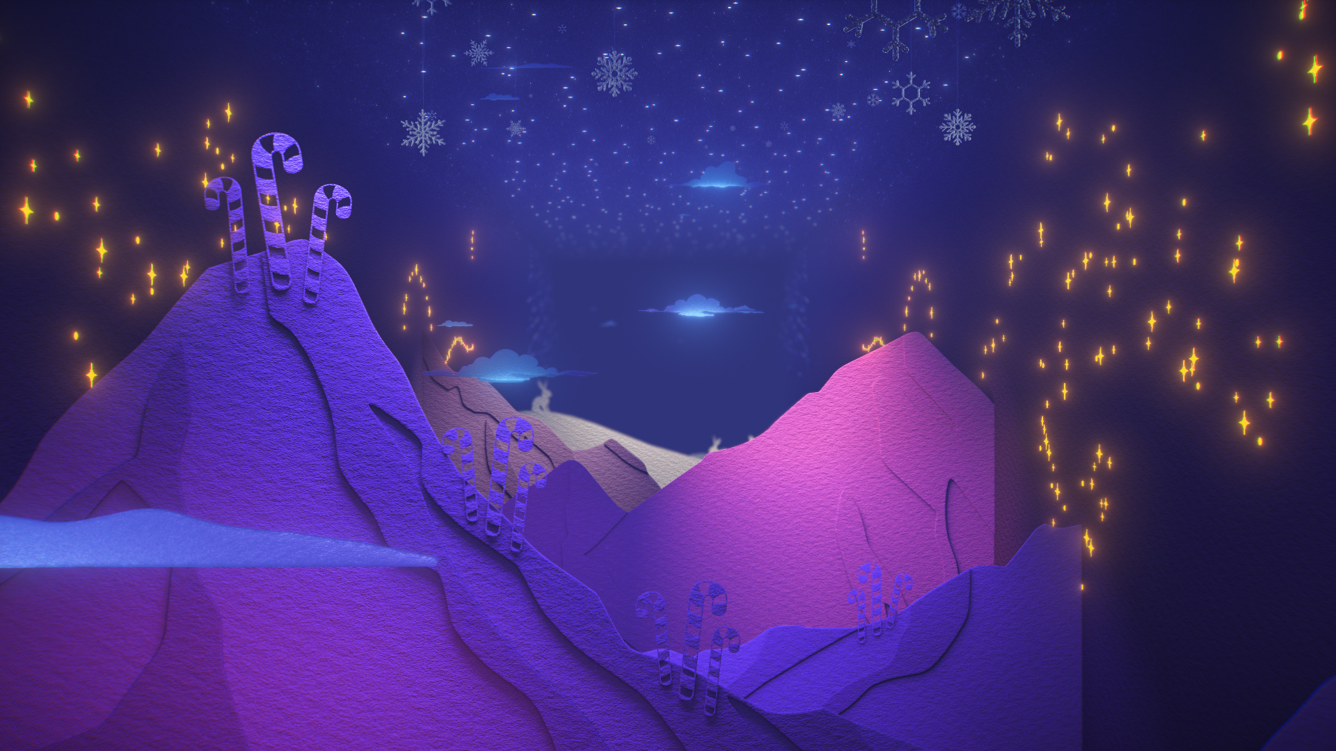 Popup Holiday Box (Wallpaper B) 3d after effects animation c4d cgi christmas cinema 4d design holiday illustration minimal mograph paper phone popup present wallpaper