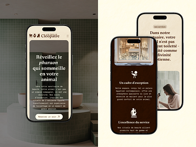 Les bains de Cléopatre - Web Design responsive animal branding cat cleopatre design dog egypte graphic design illustration interaction design interface logo luxe ui user experience ux ux design web design website website design