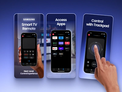 Screenshots Design for Samsung TV Remote App app app store branding control design figma graphic design illustration interaction interface ios iphone marketing mobile modern screenshots templates tv remote ui ux