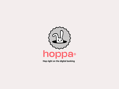 Hoppa - Banking app branding logo ui