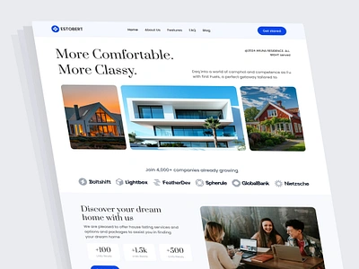 Estober real estate - United States graphic design inter face logo mockup ui ux