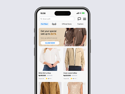 E-Commerce Mobile - Color of the Year 2025: Mocha Mousse 2025 app arfzulfikar branding brown color of the year design ecommerce fashion graphic design mobile apps mocha outfit pantone pantone 2025 ui uiux ux