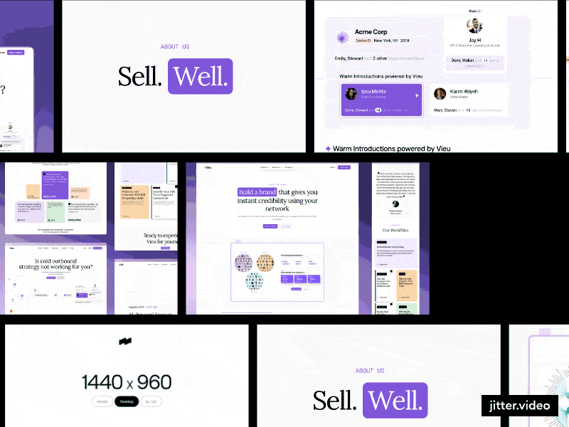 Vieu Branding and Website Revamp animation branding design graphic design webflow