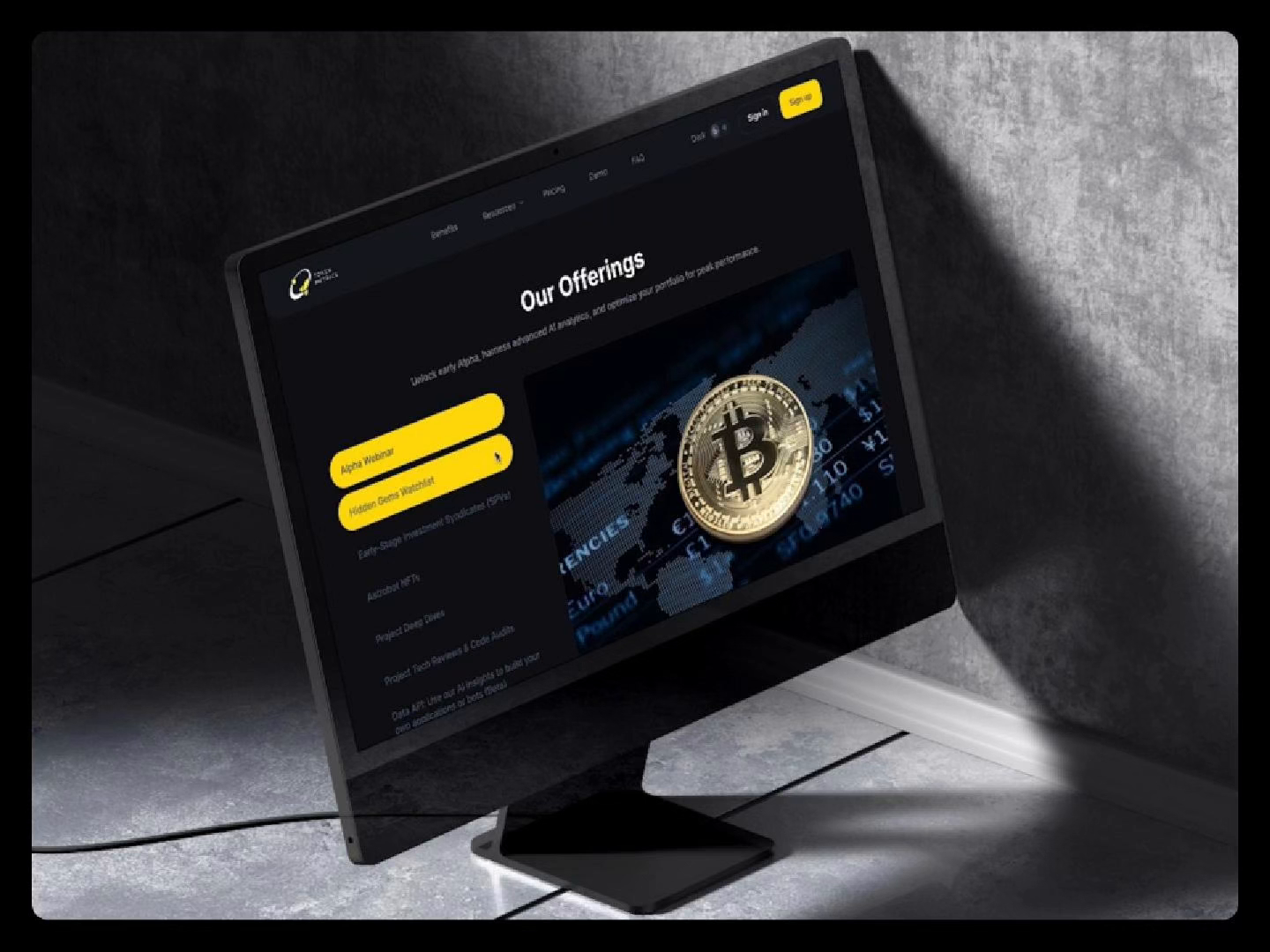 Example of T M - Landing Page Design For AI-Powered Crypto Platform