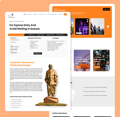 Statue of Unity // Landing page logo ui