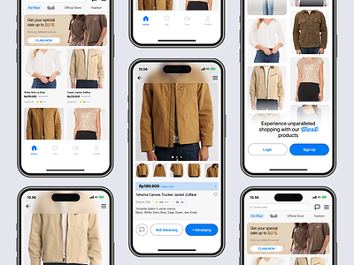 E-Commerce Mobile - Color of the Year 2025: Mocha Mousse app arfzulfikar branding brown design dribbble ecommerce fashion graphic design illustration logo market mobile design mocha outfir pantone pantone 2025 shop ui