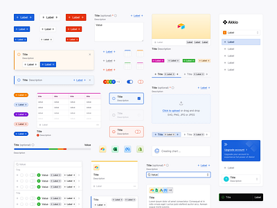 Components analytics app b2b button cards clean component design design system dropdown foundation icon input logo minimal modern platform saas ui ux