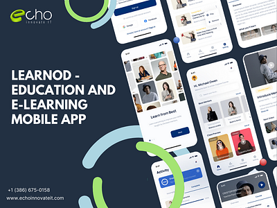 Learnod - Education and E-Learning Mobile App graphic design logo ui