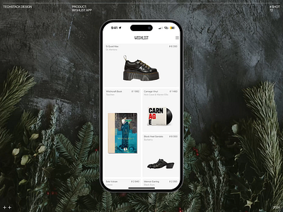 Wishlist App app design appdesign concept design interface mobile mobile app ui ui design wishlist