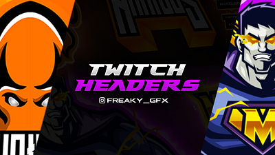 Twitch Headers gamer gaming gaming headers graphic design streamer graphics twitch graphics twitch headers