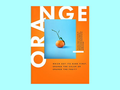 Orange-Themed Poster artistic focus bold typography bright palette color concept contemporary decor creative creative contrast design perspective fresh design fruit fruit inspiration minimalist layout modern modern poster orange orange fruit orange theme striking colors typographic balance vibrant design