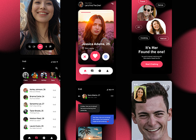 Dating App UI Design app design app interface creative design darklight mode design dating app concept dating app ui intuitive navigation love dating design matchmaking app ui mobile app design modern ui ui ui design ui design inspiration ui ux uiux design