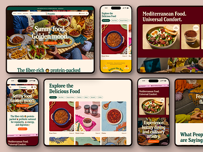 Food & Drink Website Design branding design illustration landing page mobile app mobile web ui uiux ux web design webexperience website website design