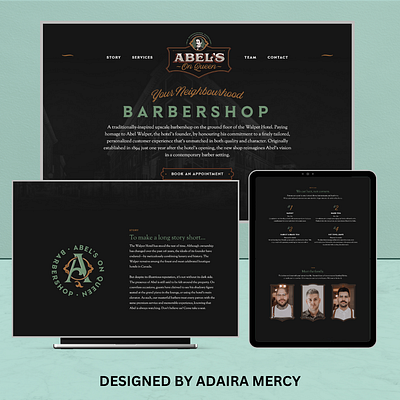 A BARBERSHOP-WEBSITE barber branding barber uiux beard styling branding creative website design droppshipping graphic design landing page minimal design motion graphics professional grooming responsive design salon website shopify ui web design webdesign website