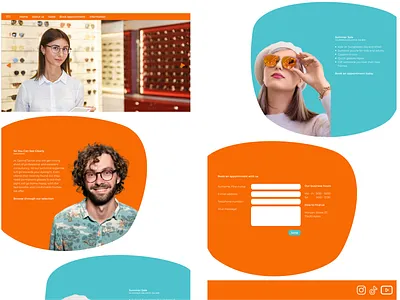 One Pager - Glasses - Project design figma graphic design reponsive ui ux website