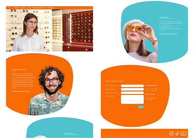 One Pager - Glasses - Project design figma graphic design reponsive ui ux website