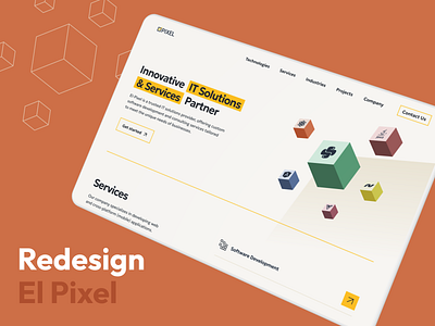 UX/UI Redesign of El Pixel | Web & Mobile designinspiration it company website minimalism redesign responsive design ui ui design user experience user interface uxui uxuidesign webdesign website