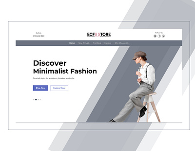 Elegance Commerce A Modern E-Commerce Website Design e commerce website landing page ui uiux web design website design