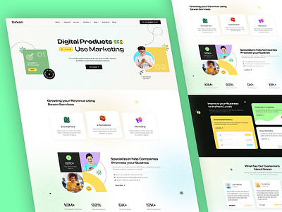 Dexon - SEO & Digital Marketing Agency NextJs Template 3d animation branding graphic design landing page marketing motion graphics project seo technology template ui