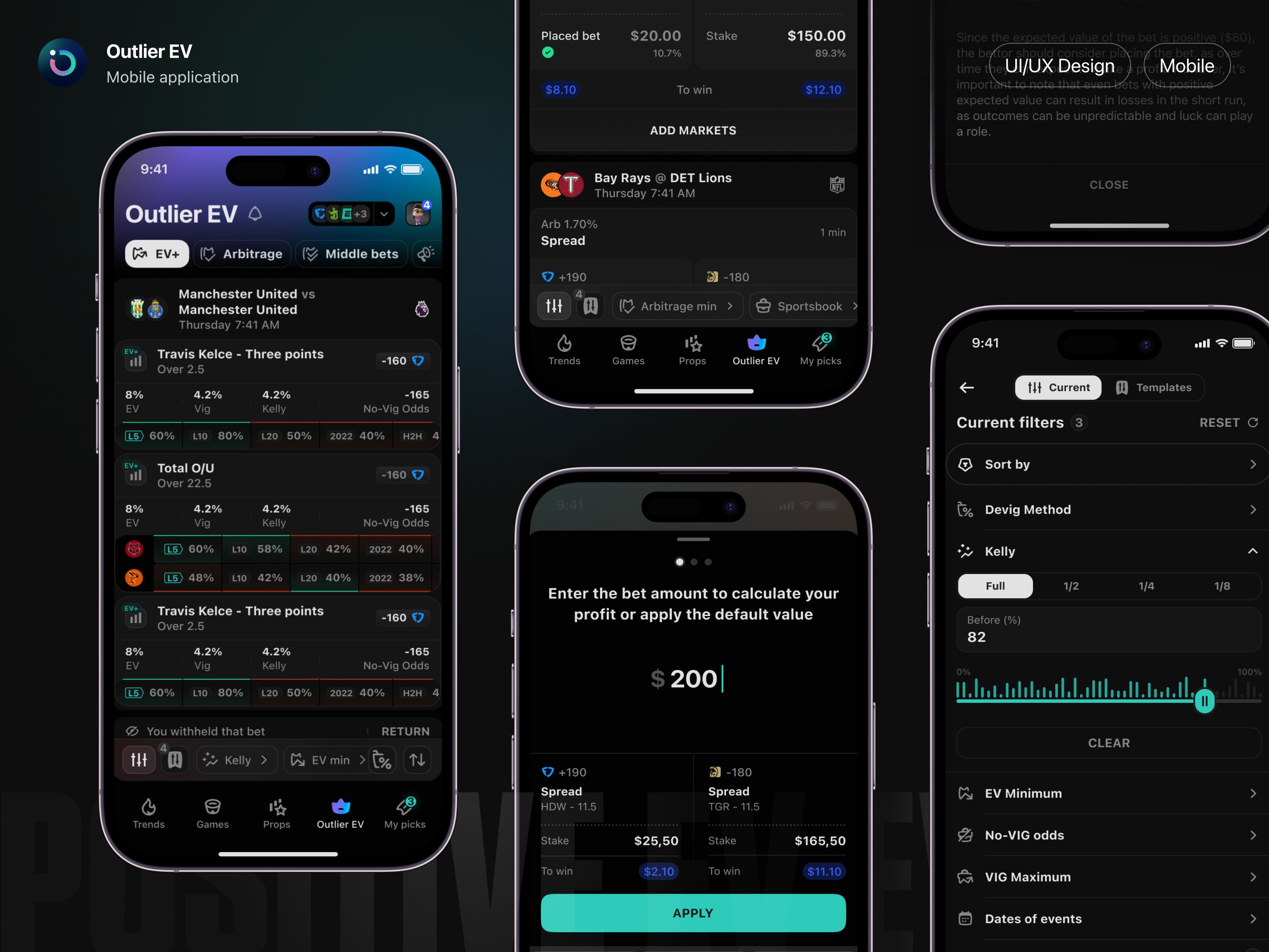 Example of Outlier iOS: EV+