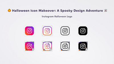 Halloween Icon Makeover - Instagram branding graphic design halloween icon design ui