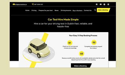 Car Test Hire UI/UX Website Design animation ui