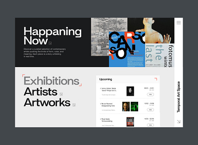 Temporal Art Space design layout ui uxui webdesign