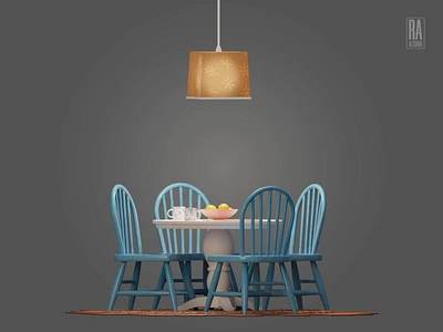 Small dining table 3d 3dart 3dillustration 3dmodeling blender design illustration