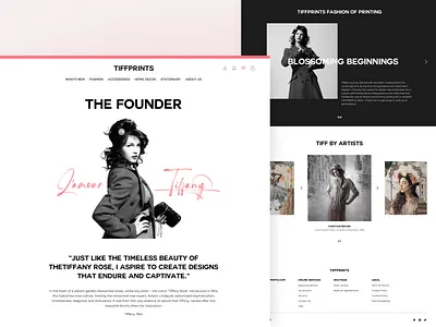 Fashion store website about about page classic clean design fashion fashion store founder graphic design header landing page minimal modern style ui ui design ui ux design ux web design website design