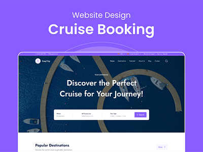 Cruise booking web design booking booking web creative creativity creativity design cruise cruise booking design hot trending latest ui minimal design mockup new ui ui ux web ui