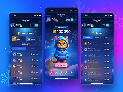 Tap2Earn Mini App app gambling app ui betting game casino app casino game gambling game game cat mini app mini game mini game ui mobile app mobile game tap tap game tap to earn tap2earn telegram game tg app ui