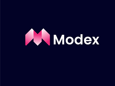 Modex logo design app i con branding corporate logo gradient logo graphic design logo logo design logo mark m letter brand m logo modern m concept