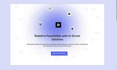 AI Offering UI/UX Landing Page graphic design ui