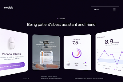 Medicia - Healthcare Informatics Platform | Landingpage 3d animation clean healthcare medical minimal ui website design
