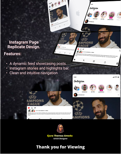 Instagram Page Replicate figma visual design