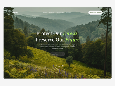 Save Our Trees Website branding ecofriendly figma green landing page sustainability trees ui web design website