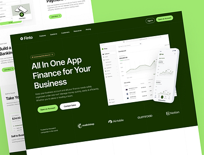 Finto - Website agency business corporate finance marketing uiux user interface web design website