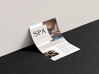 spa and beauty services flyer design beauty design flyer girl graphic design spa typography woman