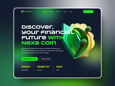 Crypto Investments - Landing Page bitcoin blockchain crypto cryptocurrency cryptocurrency landing page defi design dex eth finance fintech invest landing page nft landing page platform product design trade web design web ui website