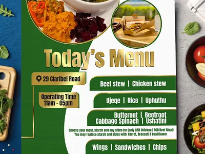 Restaurant Flyer Design in Photoshop for Kasi Restaurants kasi businesses social media promotion