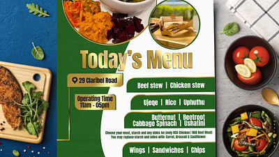 Restaurant Flyer Design in Photoshop for Kasi Restaurants kasi businesses social media promotion