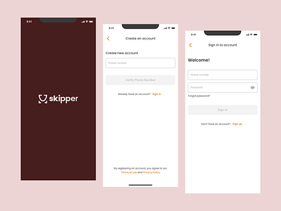 Onboarding UI [Skipper] fintech mobile app ui