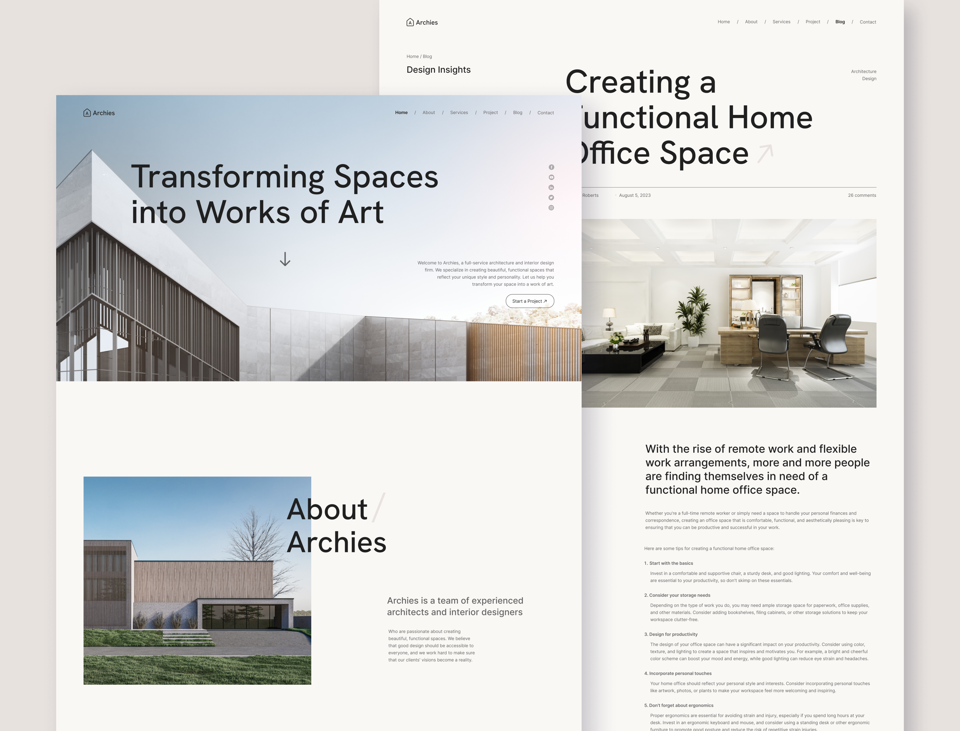 Example of Framer Website Development