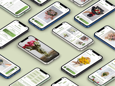 Posies | UI UX app color florist flower graphic design green mockup phone ui ui ux user experience user interface ux vector