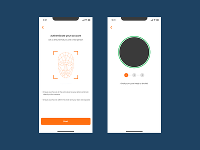Face ID Verification [Skipper] fintech mobile app ui