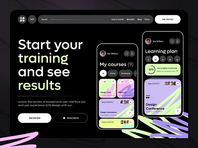 E-Learning and Training - Web Concept college e learning education learning learning platform online class online course online education school ui university ux web web design website