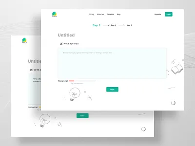 Thesis AI input prompt page ui